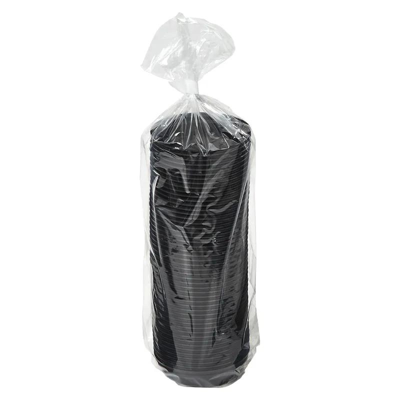 Victoria Bay Lid Dome 92MM PS Black Round For Hot 10 OZ Squat - 24 OZ Cup Sip Through Travel 50 Count/Pack 20 Packs/Case