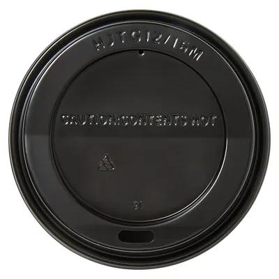 Victoria Bay Lid Dome 92MM PS Black Round For Hot 10 OZ Squat - 24 OZ Cup Sip Through Travel 50 Count/Pack 20 Packs/Case