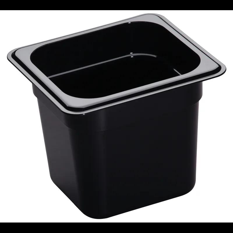 Camwear® Food Pan 1/6 6 IN Black 6/Case