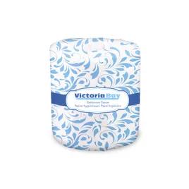 Victoria Bay Toilet Paper & Tissue Roll 4X3.7 IN 2PLY Virgin Paper 1.6IN Core Diameter 500 Sheets/Roll 96 Rolls/Case