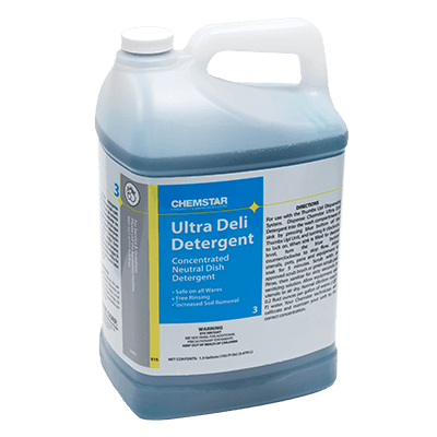 Ultra Deli Dish Detergent 1.5 GAL Liquid Ultra Concentrate For Compartment Sinks 3/Case