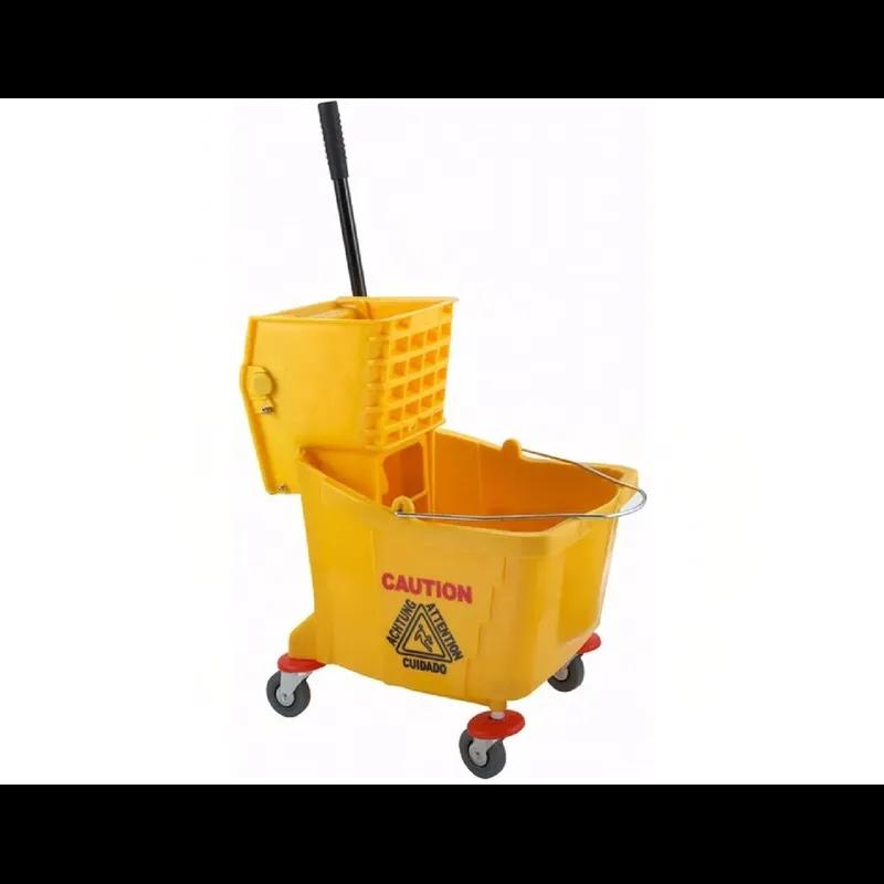 Mop Bucket & Wringer 36 L Plastic Yellow 1/Each