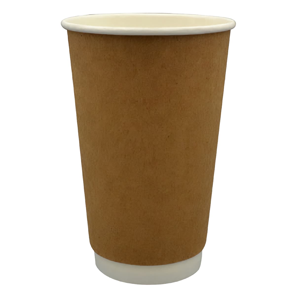 Victoria Bay Hot Cup 16 OZ Double Wall Poly-Coated Paper Kraft Round 25 Count/Pack 20 Packs/Case 500 Count/Case