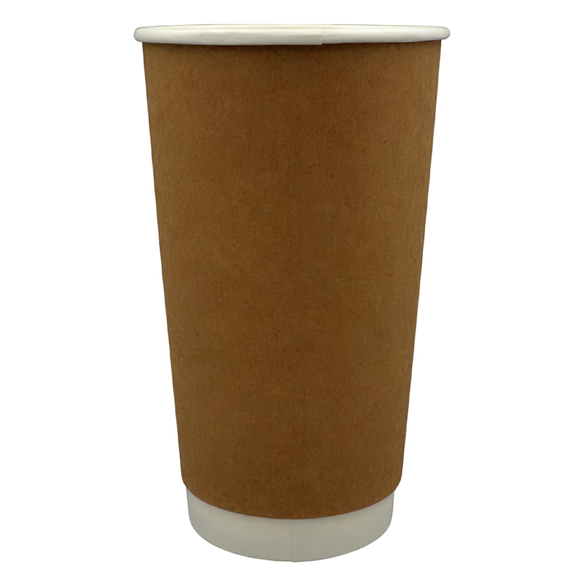 Victoria Bay Hot Cup 20 OZ Double Wall Poly-Coated Paper Kraft Round 25 Count/Pack 20 Packs/Case 500 Count/Case