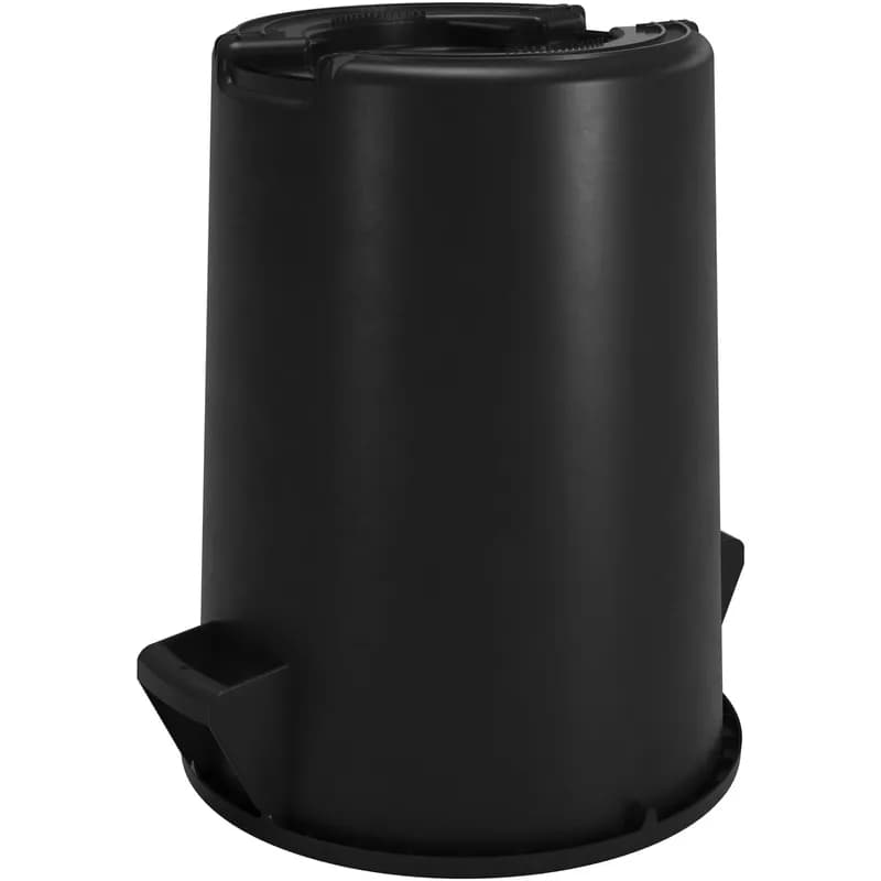 Sparta® Bronco Trash Can 21.43X21.43X27.9 IN 32 GAL Black Round LLDPE 4 Count/Case