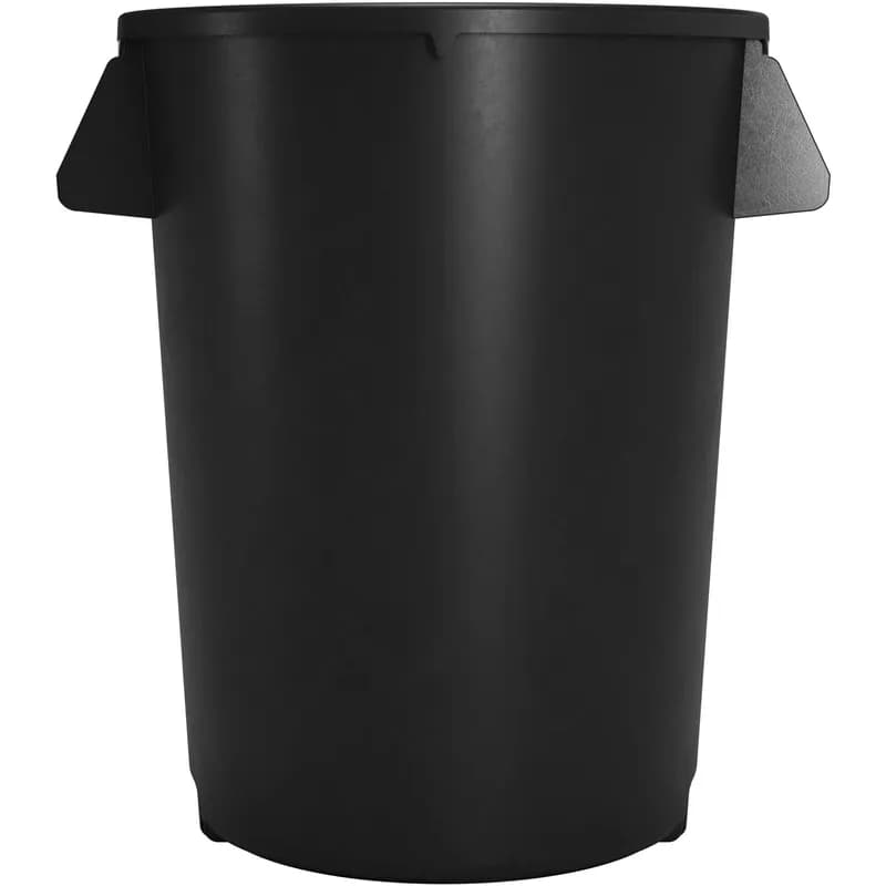Sparta® Bronco Trash Can 21.43X21.43X27.9 IN 32 GAL Black Round LLDPE 4 Count/Case