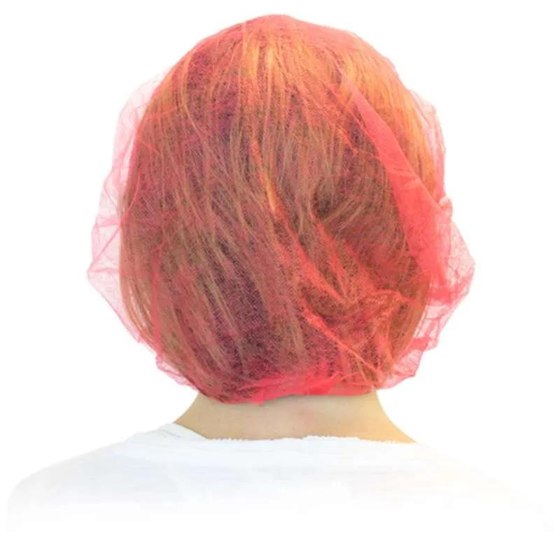 Bouffant Cap 24 IN Red PP 100 Count/Bag 10 Bags/Case