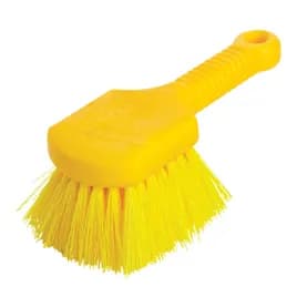 Utility Brush 8.00 IN Synthetic Fiber Polypropylene (PP) Yellow Short Handle 1/Each