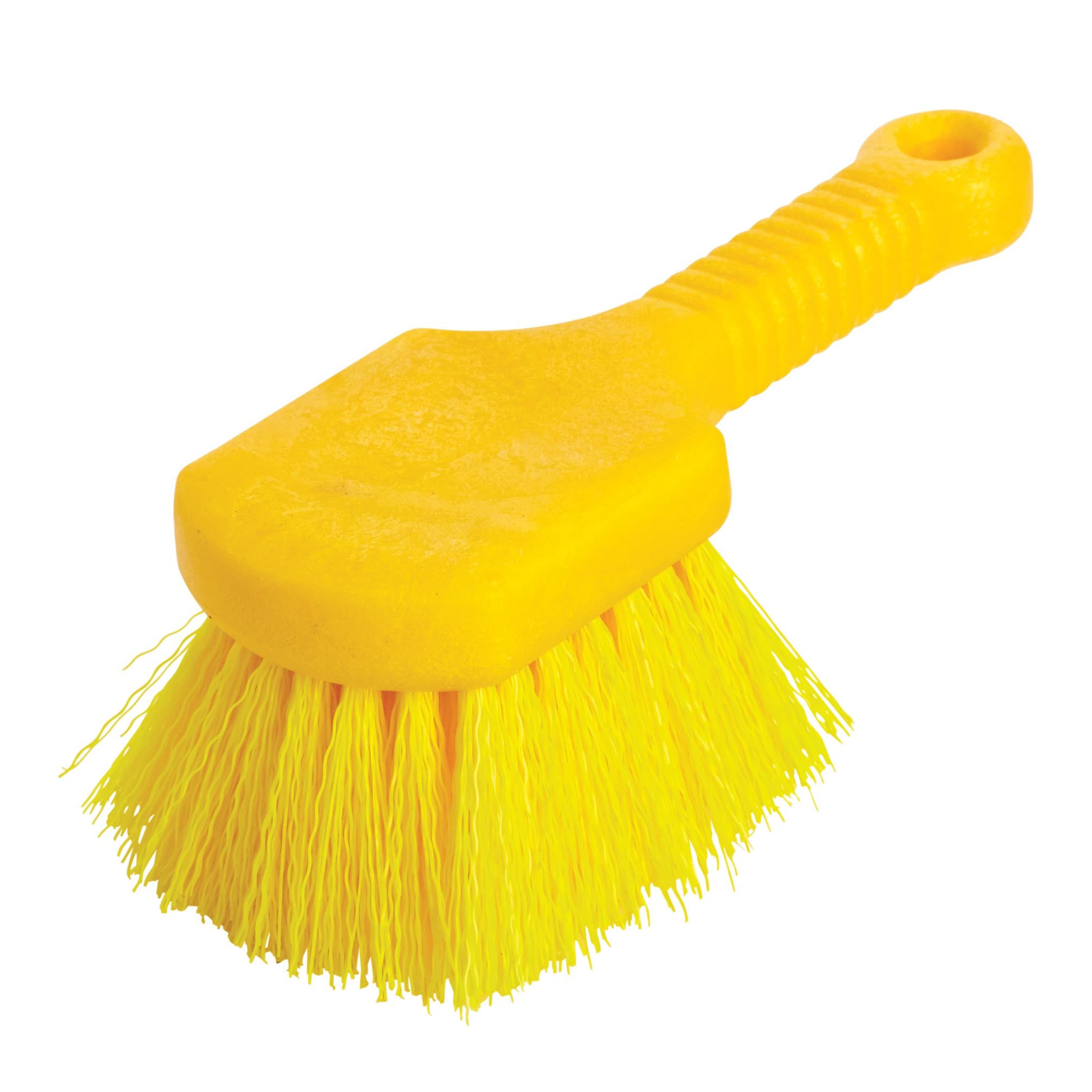 Utility Brush 8.00 IN Synthetic Fiber Polypropylene (PP) Yellow Short Handle 1/Each