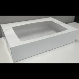 1/2 Sheet Cake Box 1/2 Size 19X14X4 IN Cardboard White Plain Rectangle With Window 50/Case