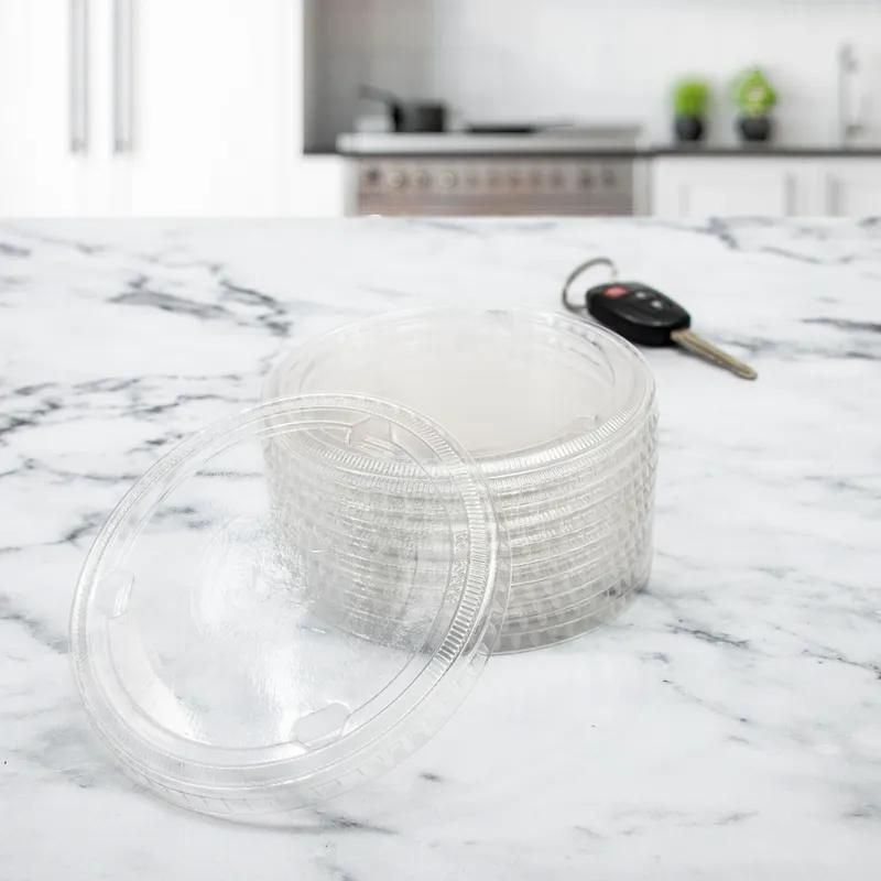 Solo® Lid 4.7X0.413 IN RPET Clear For 8-32 OZ Cold Container Freezer Safe 50 Count/Bag 10 Bags/Case 500 Count/Case