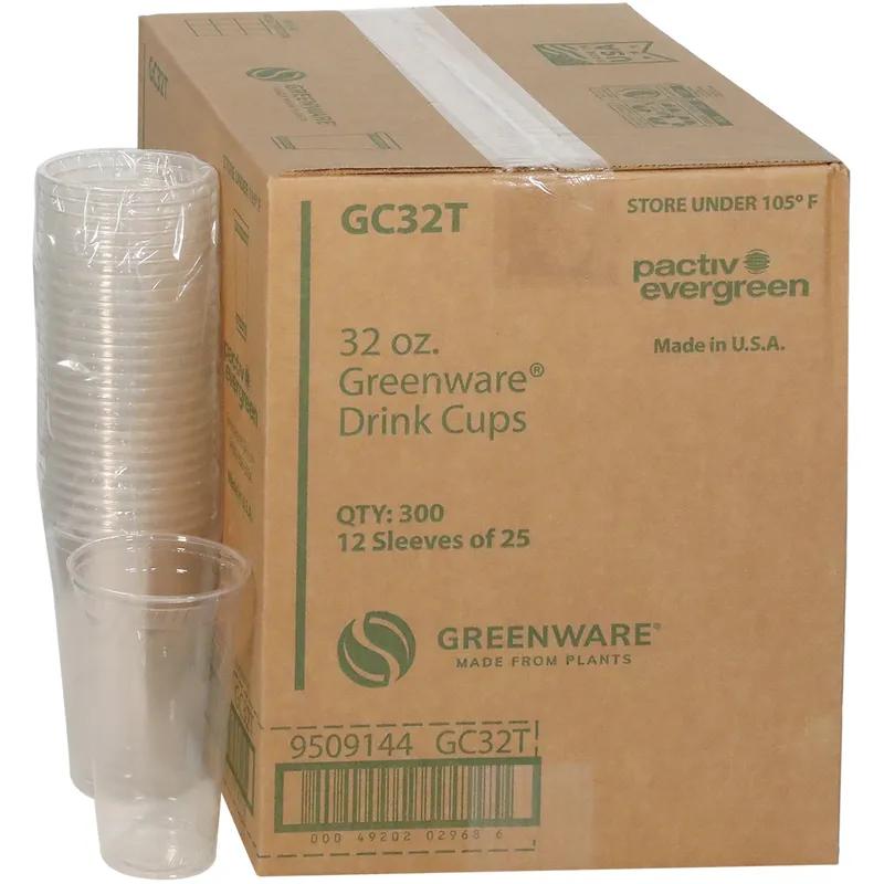 Greenware® Cold Cup 32 OZ PLA Clear 300/Case