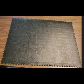1/2 Sheet Cake Cake Board Black Rectangle Scalloped 25/Case