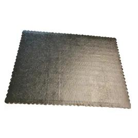1/2 Sheet Cake Cake Board Black Rectangle Scalloped 25/Case