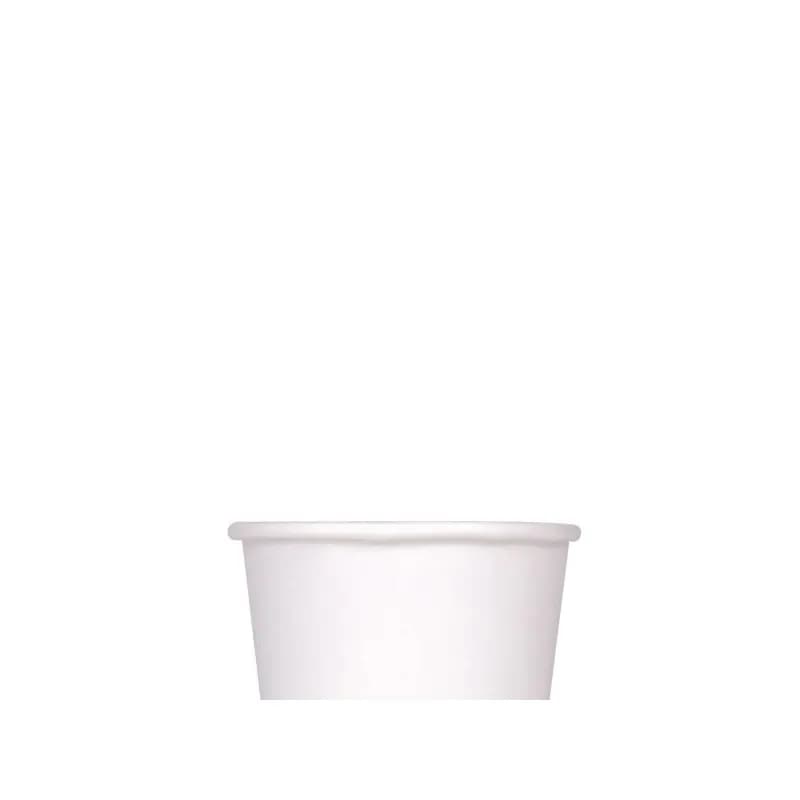 Food Container Base 2 OZ Double Wall Poly-Coated Paper White Round 2000/Case