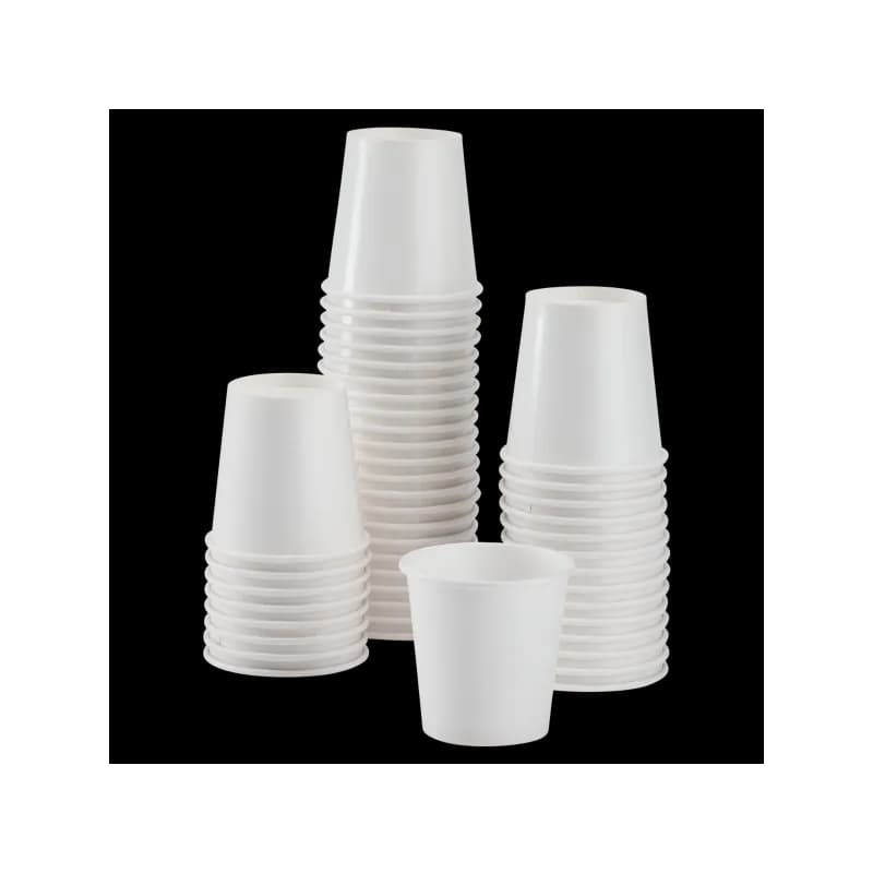 Food Container Base 2 OZ Double Wall Poly-Coated Paper White Round 2000/Case