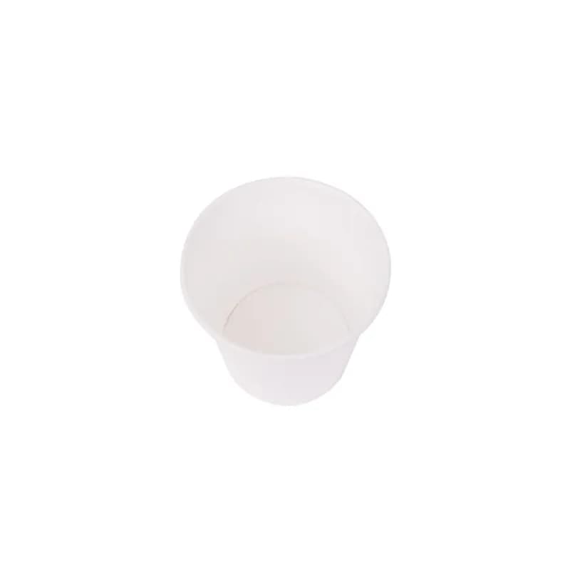 Food Container Base 2 OZ Double Wall Poly-Coated Paper White Round 2000/Case