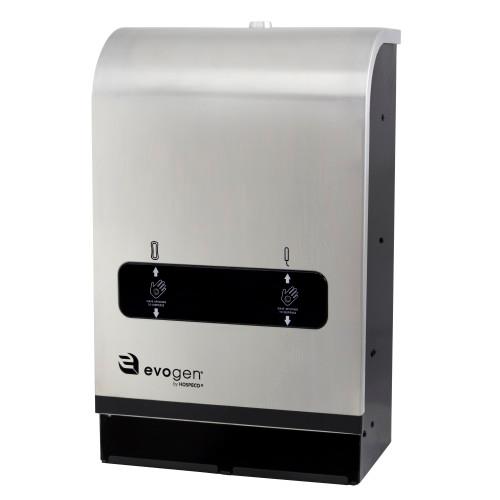 Evogen® Tampon & Pad Dispenser Black Stainless Stainless Steel Free Vend Dual Vend Touch-Free 1/Each