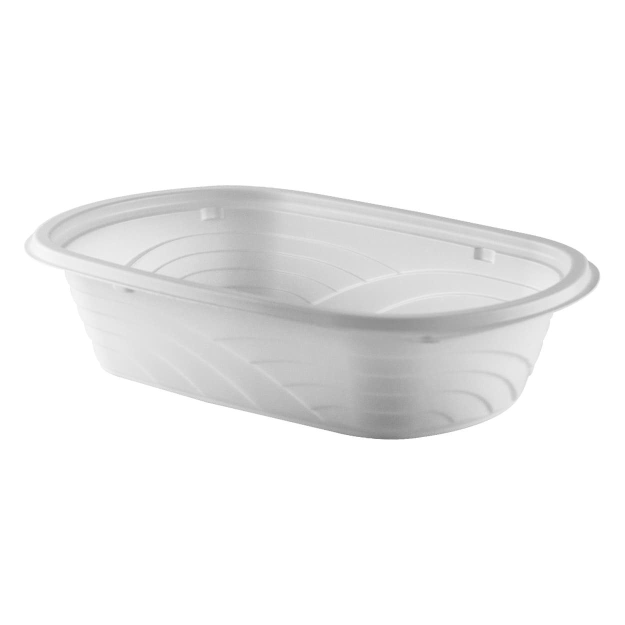 Take-Out Container Base 32 OZ PP White Rectangle 252/Case