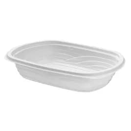 Take-Out Container Base 24 OZ PP White Rectangle 252/Case