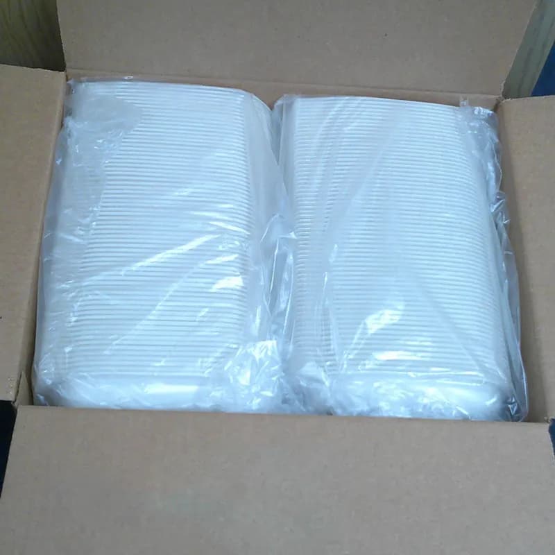 Take-Out Container Base 16 OZ PP White Rectangle 252/Case
