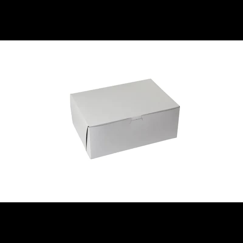 Bakery Box 10X7X4 IN Paperboard White Corner Lock 1-Piece 100/Bundle