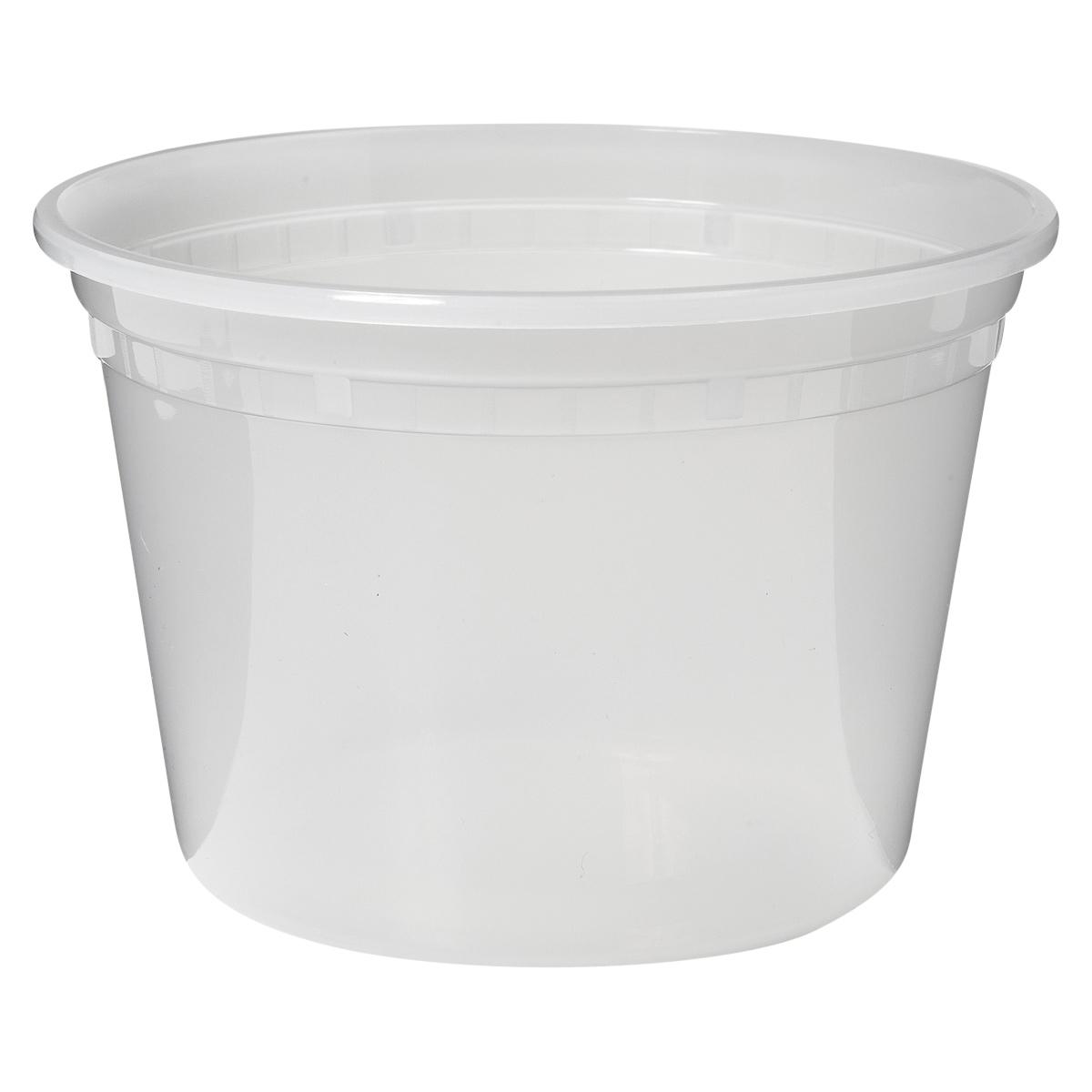 Victoria Bay Deli Container Base 16 OZ PP Clear Round Heavy Duty 480/Case