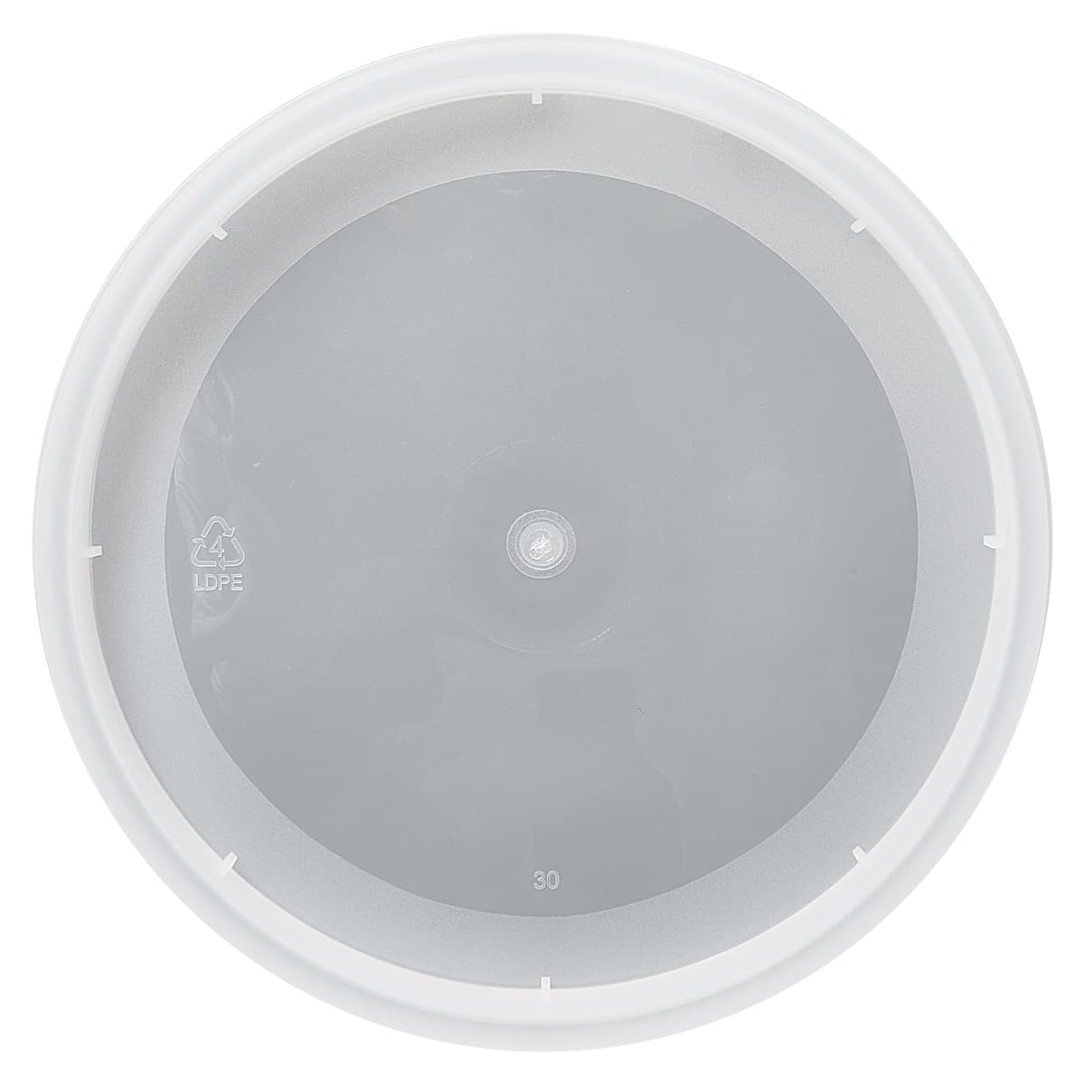Victoria Bay Lid Flat 4.5 IN PP Clear Round Heavy Duty For 8-32 OZ Deli Container Recessed 480/Case