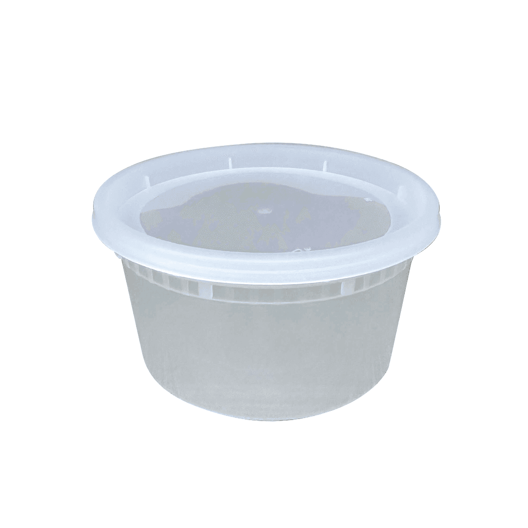 Victoria Bay Deli Container Base & Lid Combo 12 OZ PP Clear Round Heavy Duty 240/Case