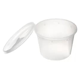 Victoria Bay Deli Container Base & Lid Combo 16 OZ PP Clear Round Heavy Duty 240/Case