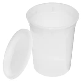 Victoria Bay Deli Container Base & Lid Combo 32 OZ PP Clear Round Heavy Duty 240/Case