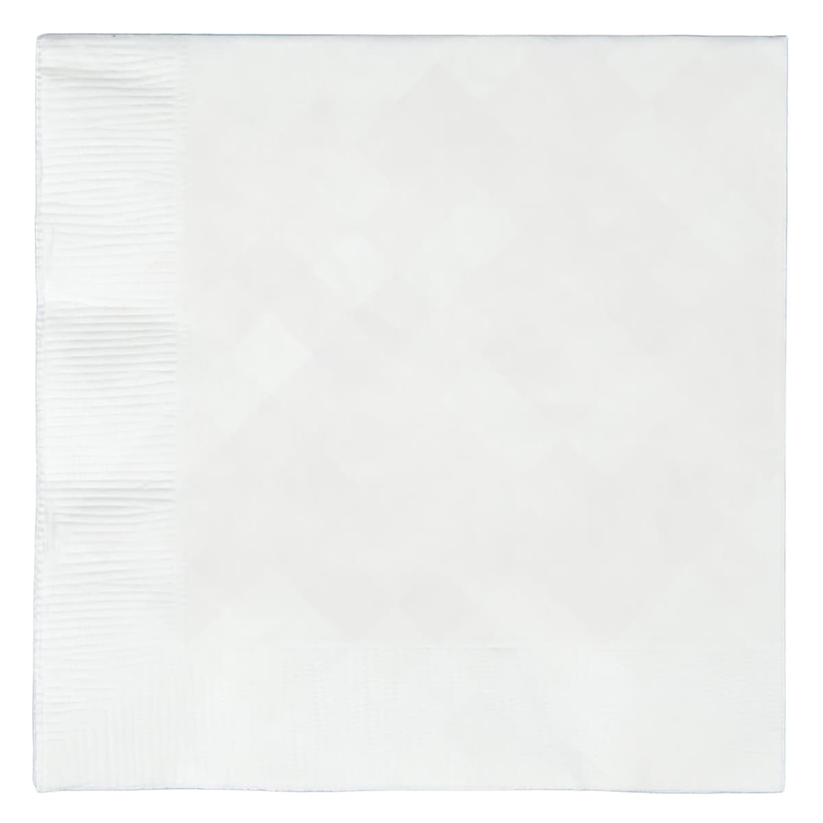 Beverage Napkins 10X10 IN White Paper 3PLY 1/4 Fold Embossed 50 Count/Pack 10 Packs/Case 500 Count/Case