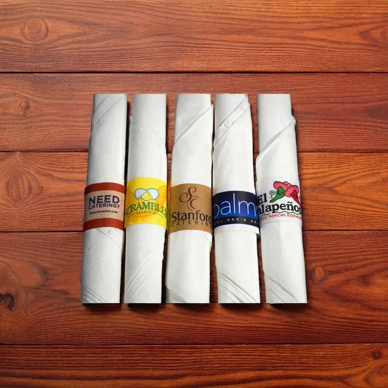 Napkin Bands 4.5X1.5 IN Burgundy 200 Count/Pack 10 Packs/Case 2000 Count/Case