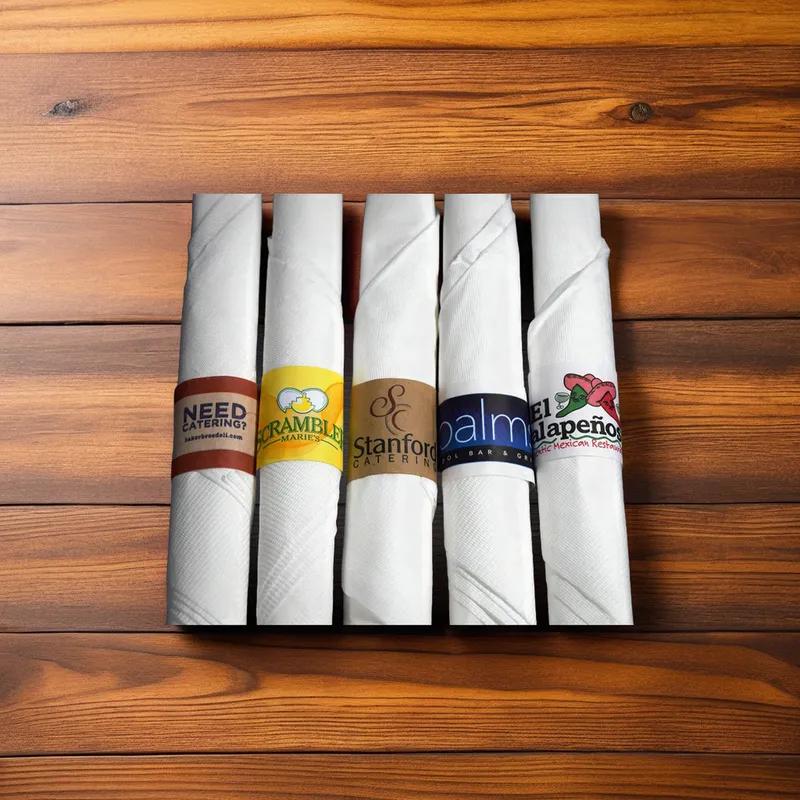 Napkin Bands 4.5X1.5 IN Burgundy 200 Count/Pack 10 Packs/Case 2000 Count/Case