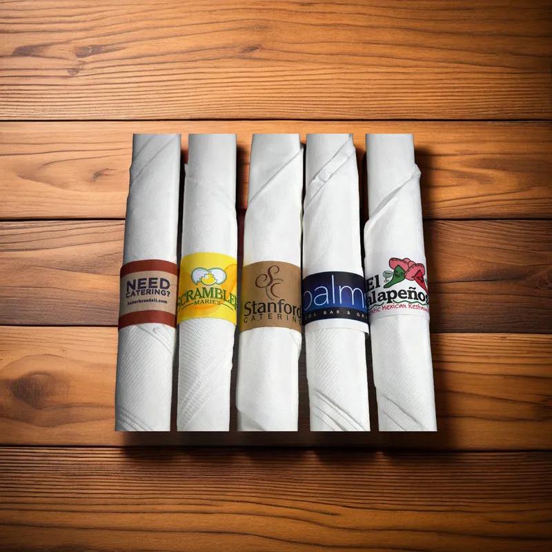 Napkin Bands 4.5X1.5 IN Burgundy 200 Count/Pack 10 Packs/Case 2000 Count/Case