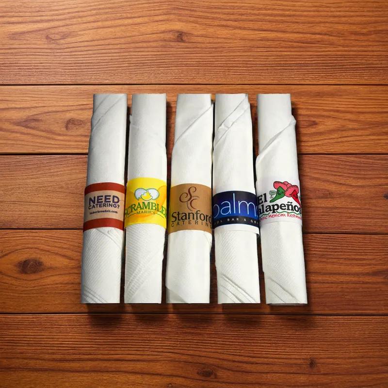 Napkin Bands 4.5X1.5 IN Burgundy 200 Count/Pack 10 Packs/Case 2000 Count/Case