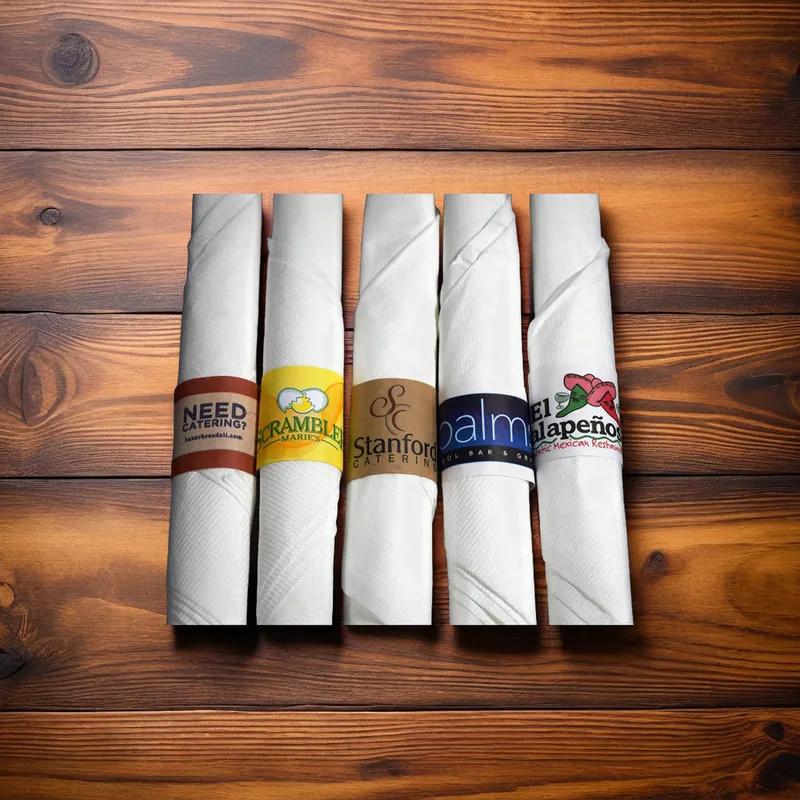 Napkin Bands 4.5X1.5 IN Burgundy 200 Count/Pack 10 Packs/Case 2000 Count/Case