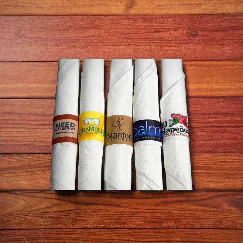 Napkin Bands 4.5X1.5 IN Burgundy 200 Count/Pack 10 Packs/Case 2000 Count/Case