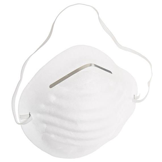Safety Zone® Dust Mask White Cone Elastic Ear Loop 50 Count/Box 20 Box/Case