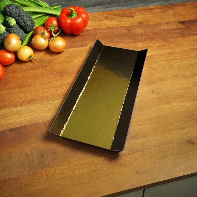 Eclair Baking Tray 5X1.75X5 IN Gold Black 500/Case