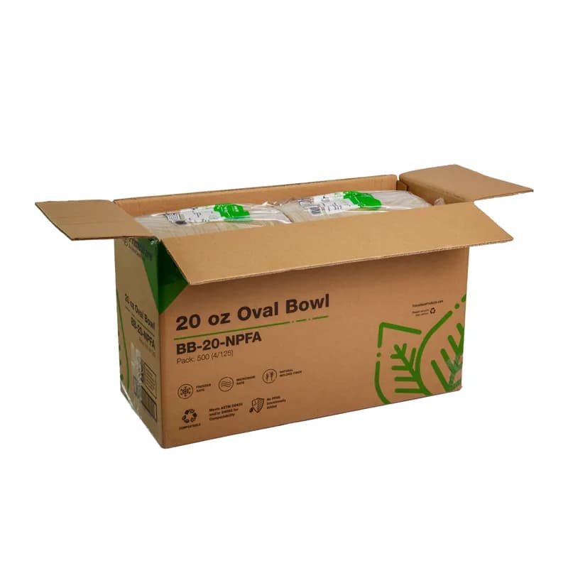 PrimeWare® Noodle Bowl 20 OZ Sugarcane 500/Case