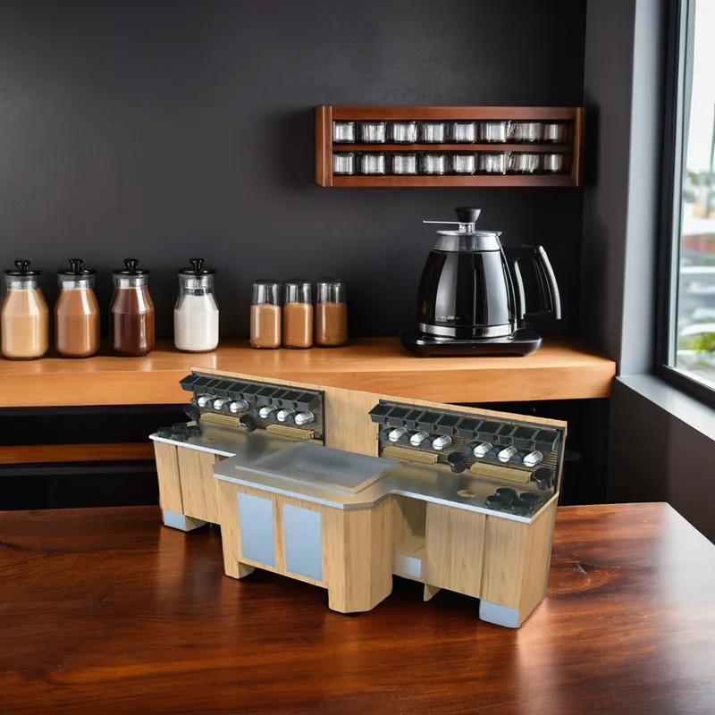 Coffee Condiment Rack 144 IN Black 1/Case