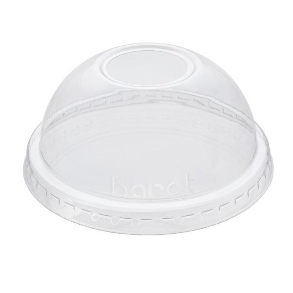 Karat® Lid Dome 90MM PET For 12-22 OZ Cold Cup With Hole 1000/Case