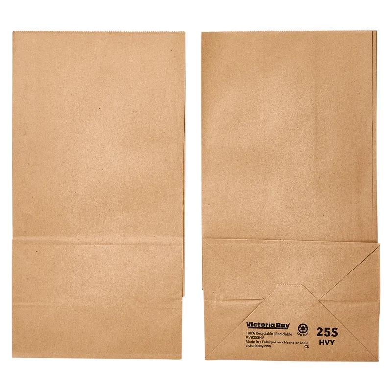 Victoria Bay Bag 25 LB Paper 50# Heavyweight Kraft Squat 400/Bundle