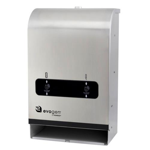 Evogen® Tampon & Pad Dispenser Stainless Stainless Steel Dual Vend Free Vend Touch-Free 1/Each