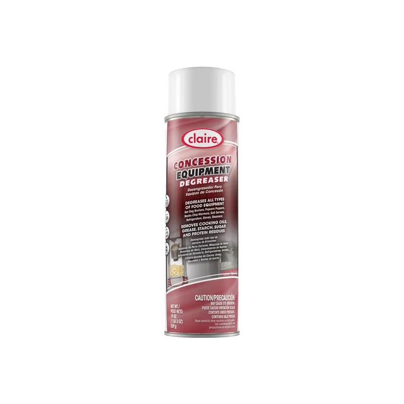 Claire Floral Concession Equipment Degreaser 19 FLOZ Multi Surface Aerosol 12/Case