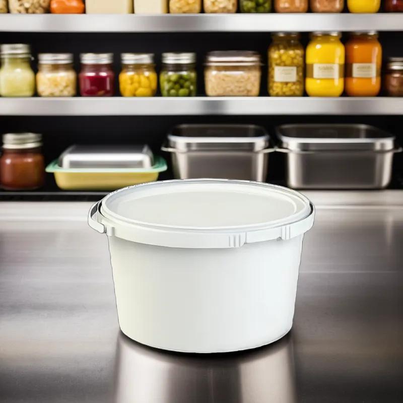 Deli Container Base 48 OZ PP White Round 342/Case