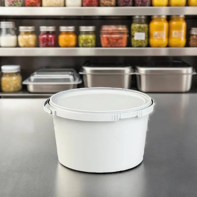 Deli Container Base 48 OZ PP White Round 342/Case
