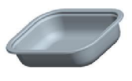 Take-Out Container 17 OZ 6.5X5X1.5 IN CPET Rectangle Bulk 2990/Case