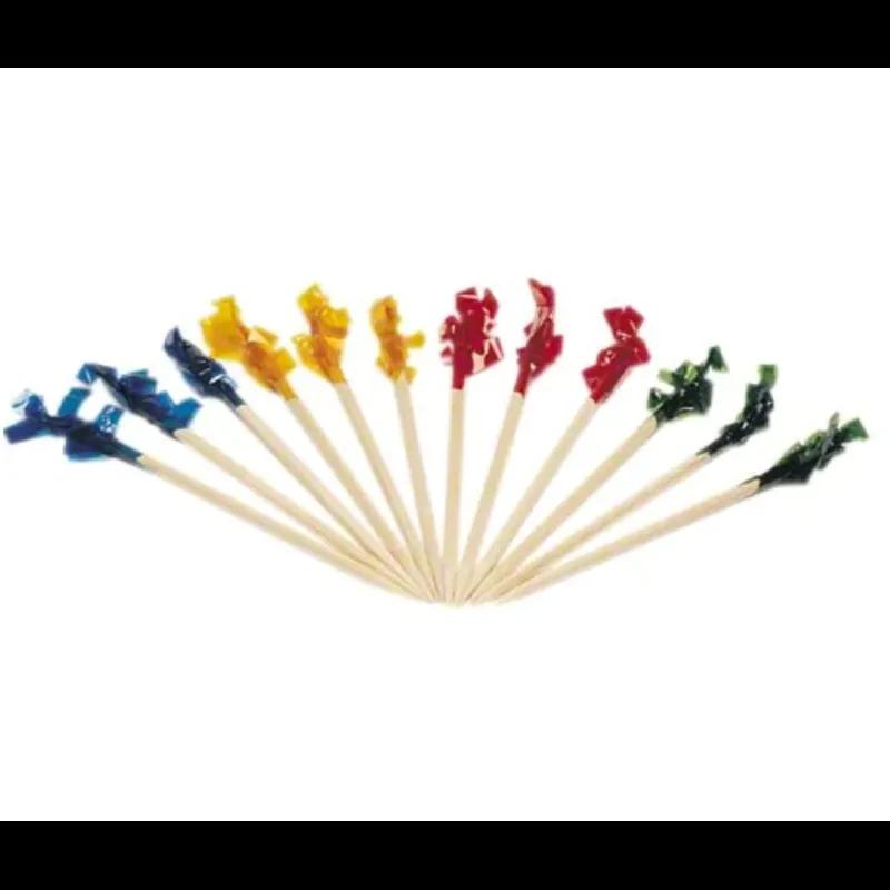 Poly King® Club Frill Pick 2.75 IN Wood 1000 Count/Pack 10 Packs/Case 10000 Count/Case